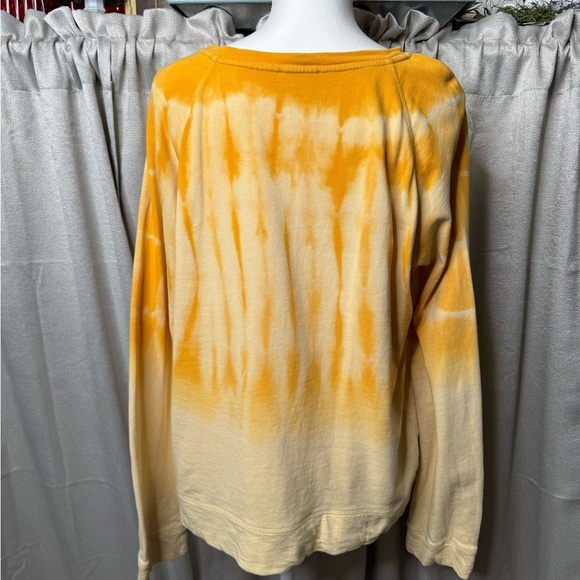 Orange Tie Dye Relaxed Long Sleeve Sweatshirt - Picture 4 of 7